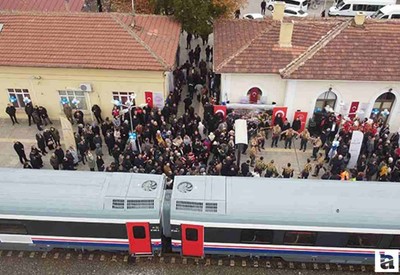 Ankara'dan kalkan Turistik Tuz Ekspresi, Çankırı'ya geldi