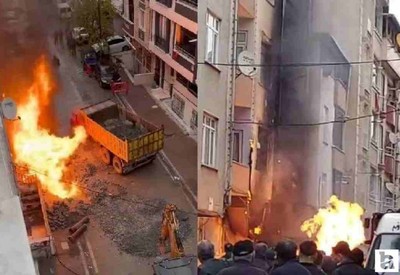Esenyurt’ta 4 katlı binanın önünde patlama