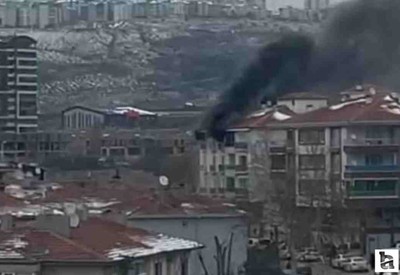 Keçiören'de apartman dairesinde yangın çıktı