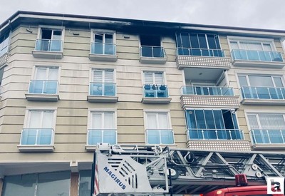 Keçiören'de apartman yangınında 2 kişi hastanelik oldu