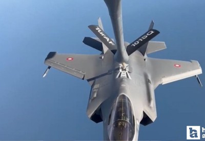 MSB paylaştı: KC-135R uçağı ilk defa F-35'e havada yakıt ikmali yaptı