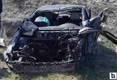 Sincan'da başka bir araçla çarpışan otomobil takla attı