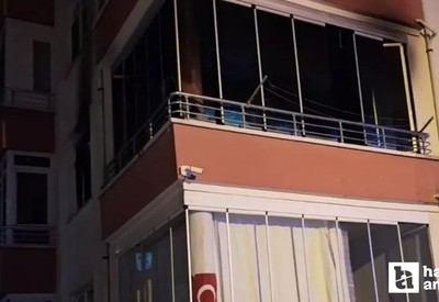 Beypazarı’nda apartman dairesi alev aldı