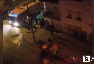 Polatlı'da evde mahsur kalan küçük çocukları itfaiye kurtardı