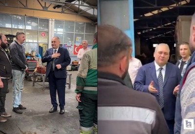 Keçiören Belediye Başkanı Özarslan 1 Mayıs'ta belediye işçilerini ziyaret etti