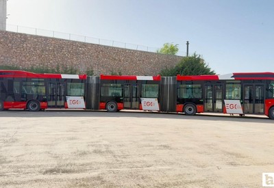 Yakın zamanda Ankara'da hizmet verecek olan metrobüsler gelmeye başladı