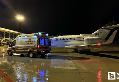 Kalp hastası bebek ambulans uçakla Ağrı'dan Ankara'ya getirildi