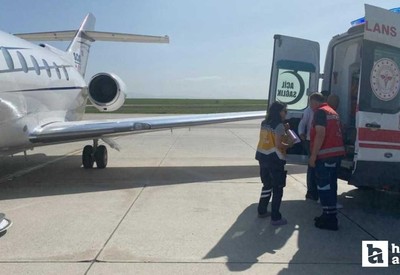 Karaciğer yetmezliği teşhisi konan 2 yaşındaki çocuk, ambulans uçakla Ankara'ya nakledildi