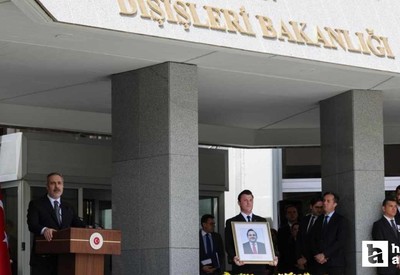 Ankara'da hayatını kaybeden Büyükelçi Şen için tören düzenlendi