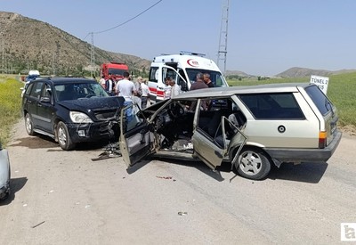 Yozgat'ta cip ve otomobil çarpıştı: 6 yaralı