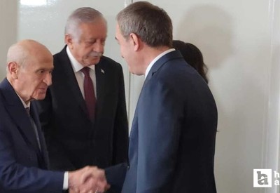 MHP Lideri Bahçeli, TBMM'de DEM Parti heyeti ile görüştü