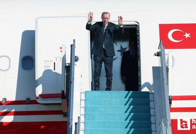 Cumhurbaşkanı Erdoğan, Ankara'dan Azerbaycan'a uğurlandı
