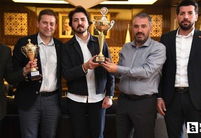 Dünya şampiyonundan Ertuğrul Çetin'e ziyaret