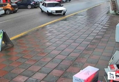 Elmadağ'da ‘drift' atmaya çalışan sürücünün tehlikeli hareketleri kameraya yansıdı