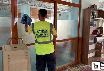 Altındağ Belediyesi Kurban Bayramı öncesinde camilerde temizlik çalışması gerçekleştirdi