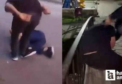 Keçiören'de akran zorbalığı kamerada: Bıçak çekip öldüresiye darp ettiler