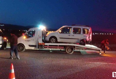 Elmadağ'da zincirleme trafik kazasında 1 kişi yaralandı