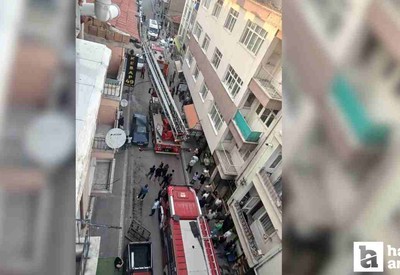 Ankara Polatlı'da çıkan bina yangınında 4 kişi mahsur kaldı