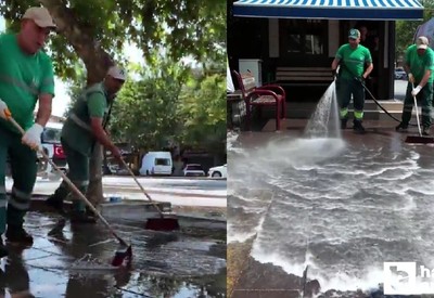 Keçiören Belediyesi ilçeyi günlük olarak temizlemeyi sürdürüyor