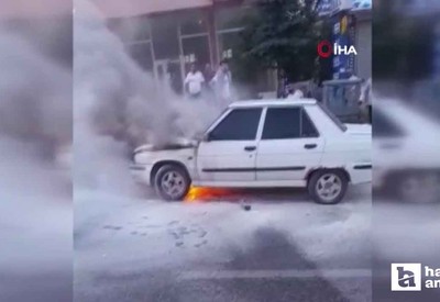 Mamak'ta seyir halindeki araç alevlere teslim oldu!