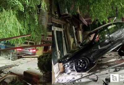 Akyurt'ta gece saatlerinde korkutan kaza!