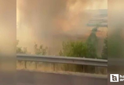 Polatlı'da hobi bahçesi yangını: Arpa tarlası kül oldu!