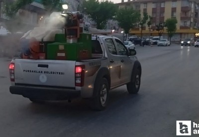 Pursaklar Belediyesi ilaçlama çalışmalarına gece gündüz devam ediyor