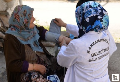 Kahramankazan Belediyesi evde sağlık hizmeti uygulamasını sürdürmeye devam ediyor