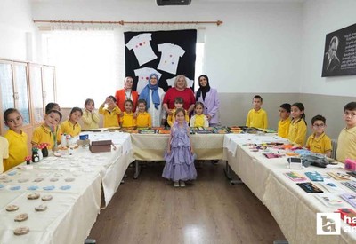 Keçiören Belediyesi ilkokul öğrencilerinin eserlerinden sergi açtı
