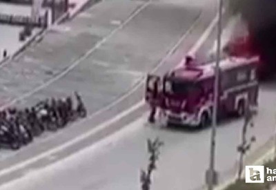 Pursaklar'da araç yangını panik yarattı!