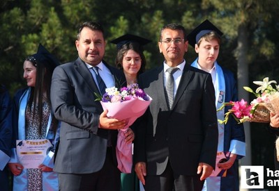 Başkan Selim Çırpanoğlu ortaokul öğrencilerini mezuniyetlerinde yalnız bırakmadı