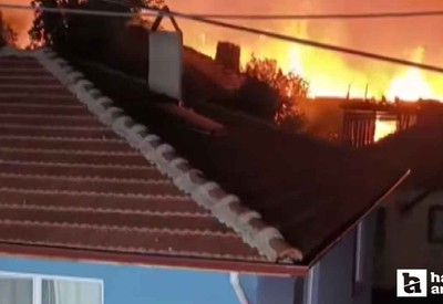 Kızılcahamam'da büyük yangın: 5 ev yandı!