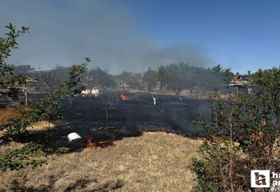 Sincan'da ot yangını: 2 hobi bahçesi yanarak küle döndü!