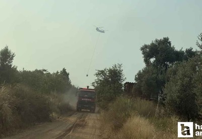 Manisa'da devam eden orman yangınına Ankara'dan giden ekiplerin müdahalesi sürüyor