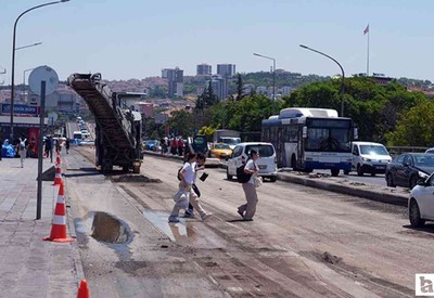 Sıhhiye Köprüsü'ndeki bakım ve onarım çalışmalarının akşam saatlerinde tamamlanması bekleniyor