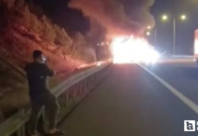 Kızılcahamam'da yolcu otobüsünde çıkan yangın korkuttu