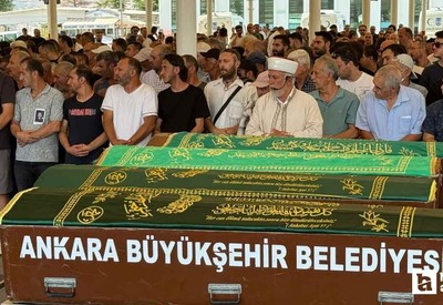 Ankara'da 26 katlı binadaki yangında vefat eden güvenlik görevlisi defnedildi