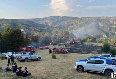 Beypazarı'nda 15 dönüm ekili arazide yangın çıktı