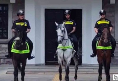 Kızılcahamam'da atlı polisler dikkat çekti