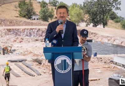 Başkan Tiryaki "Sokak Hayvanları Yaşam ve Rehabilitasyon Merkezi"nin temel atma törenine katıldı