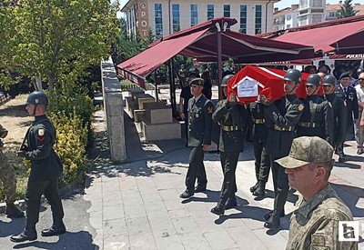 Vefat eden Kıbrıs gazisi Polatlı'da askeri törenle uğurlandı
