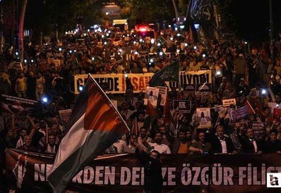 Ankara'da İsrail'in Gazze'ye yönelik saldırıları protesto edildi