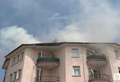 Akyurt'ta çıkan baca yangını korkuttu!