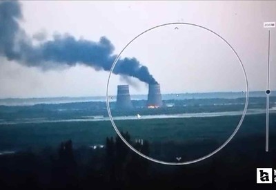 Ukrayna'da Zaporijya Nükleer Santrali top atışlarıyla vuruldu