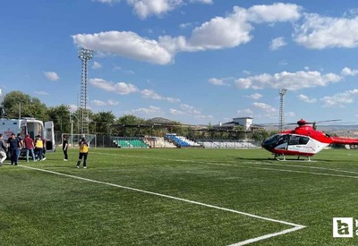 Ayağını kaptıran adam ambulans helikopterle Çankırı'dan Ankara'ya getirildi!