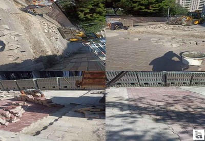 Pursaklar Belediyesi kilitli parke yollarda bakım çalışmalarını sürdürüyor