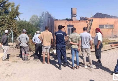 Elmadağ'da süt toplama deposunda yangın çıktı