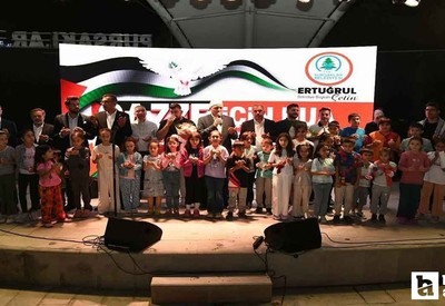 Pursaklar Belediyesi'nin düzenlediği programda eller Gazze için semaya kalktı!