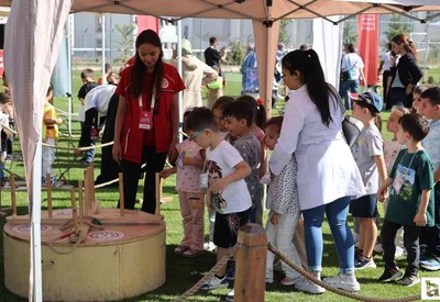 Ankara'dan yola çıkan 'Geleneksel Oyunlar Tırı' 42'nci durağında