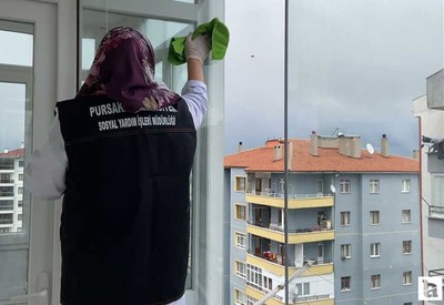 Pursaklar Belediyesi'nden evde ücretsiz berber ve temizlik hizmeti!